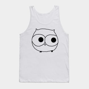 Drawn Owl Design Tank Top